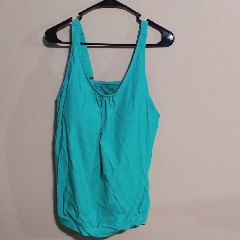 Aqua Sleeveless Swim Tank Top
